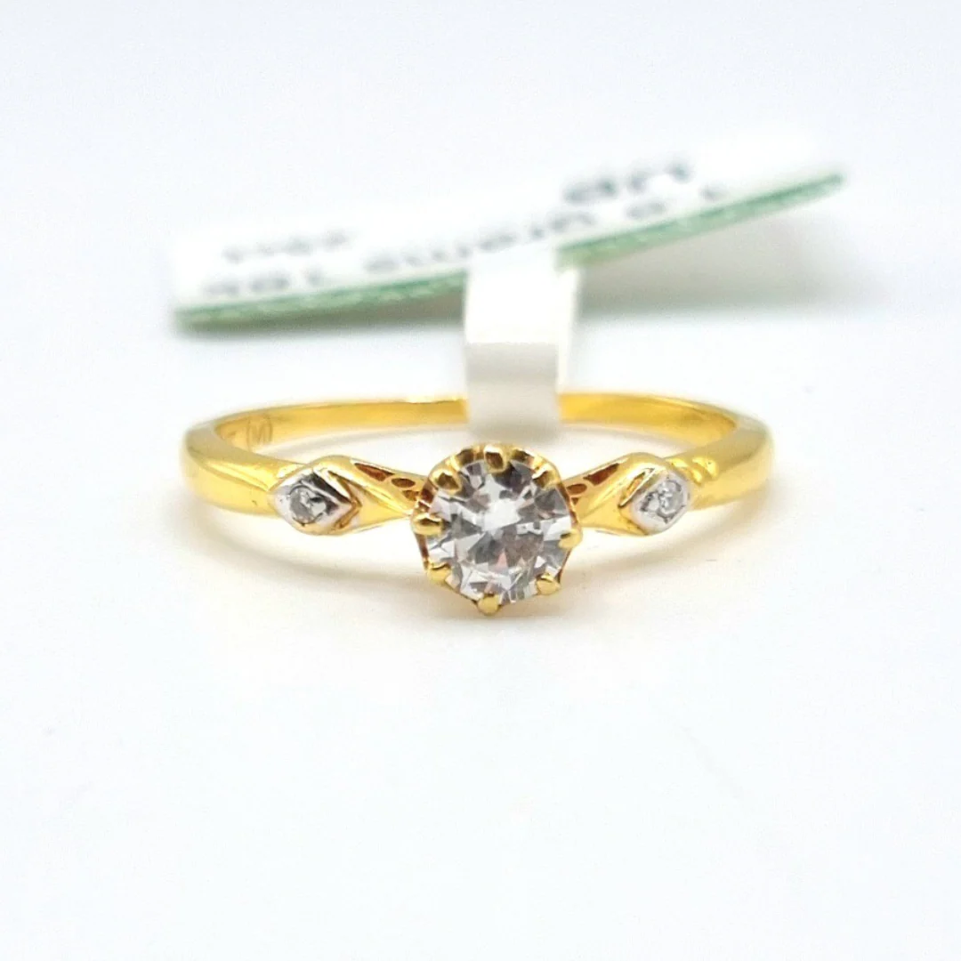 0.25ct Diamond Engagement Ring with Two Sides 18K Yellow Gold - Image 2