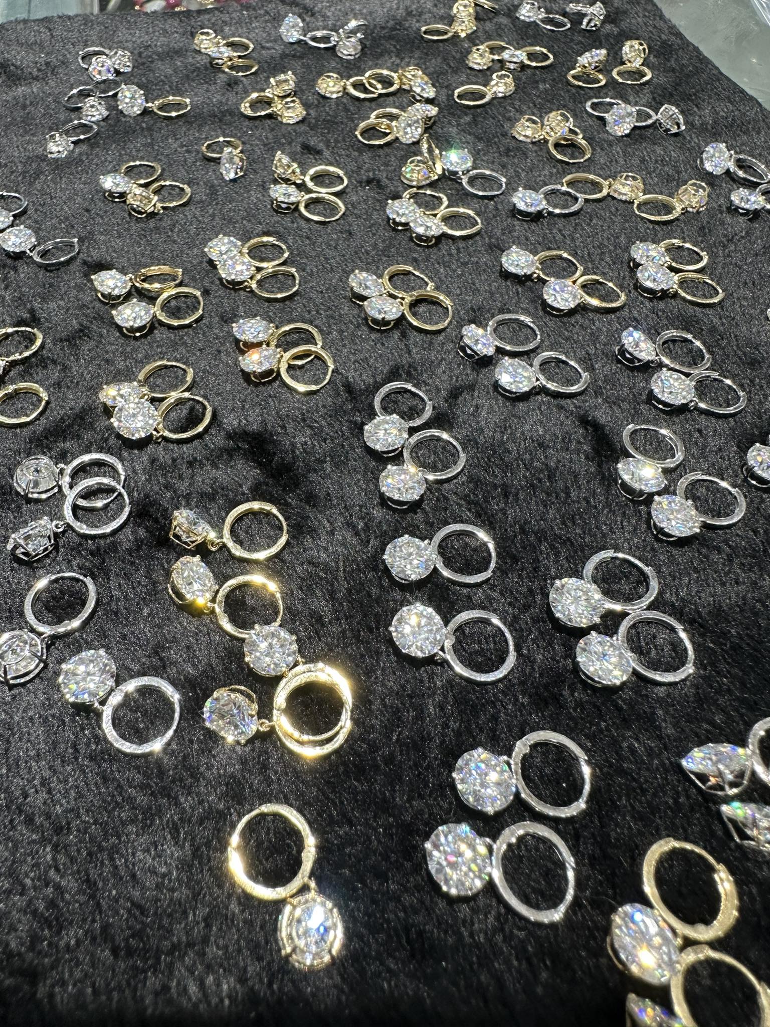1 CT Moissanite Dangling Hoop Earrings - Image 3