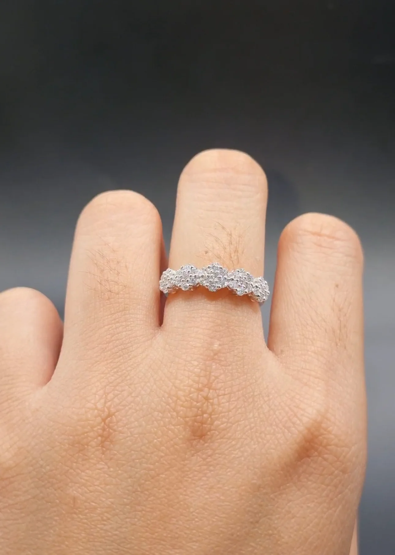 14K Half Eternity Rosita Diamond Women's Wedding Ring /Women's Stacking Ring - Image 6