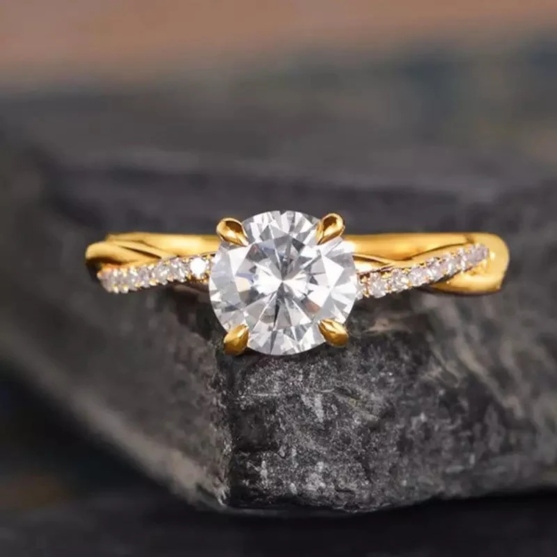 .20ct Diamond Intertwined Engagement Ring, 18K Gold, Ladies’ Ring, Anniversary or Birthday Gift - Image 3