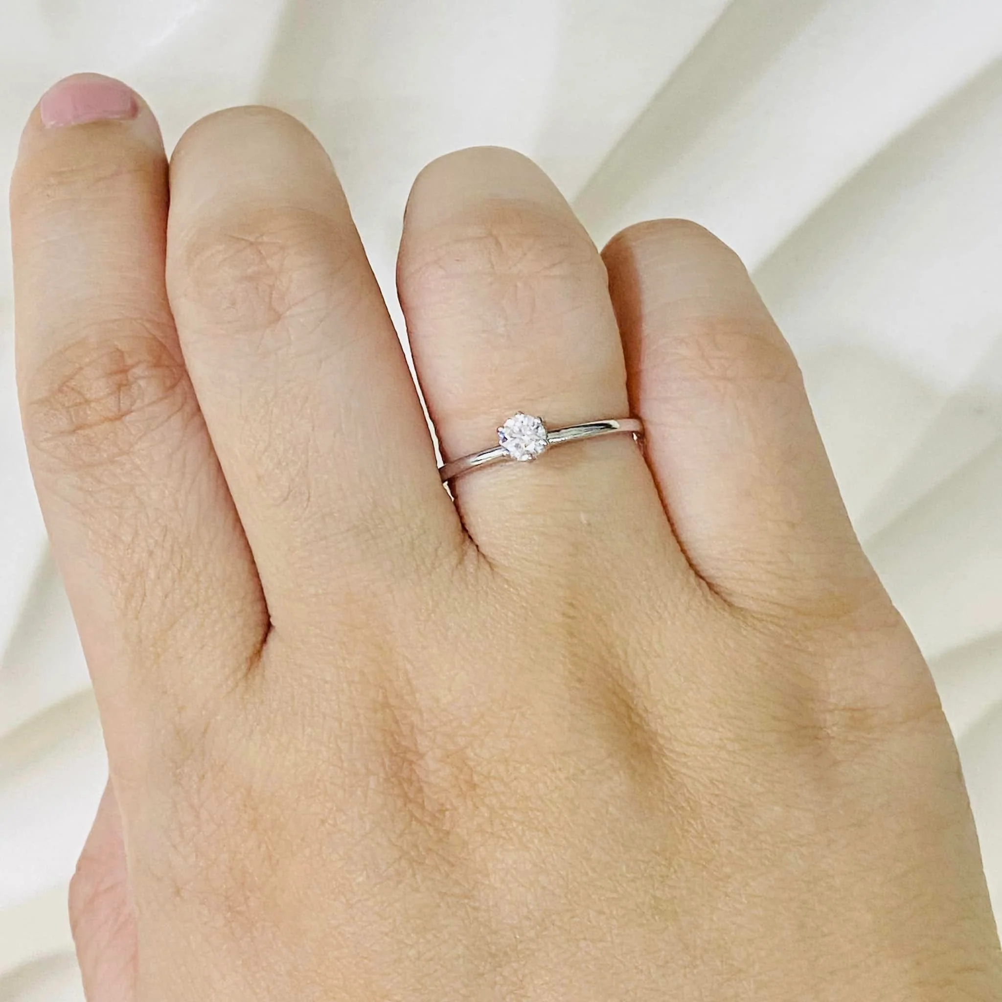 .25ct Diamond 18K White/Yellow Gold Engagement Ring - Image 2