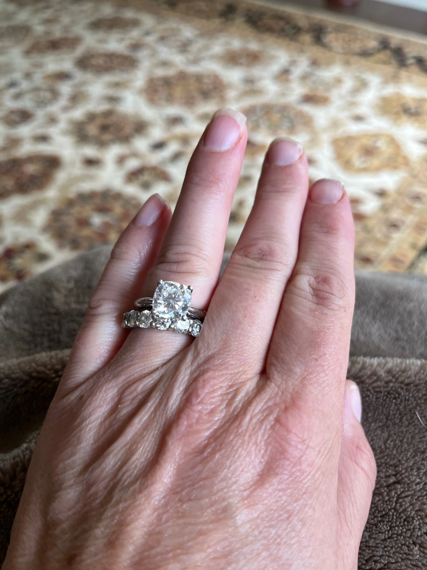 Cushion Cut Moissanite Engagement Ring 925 Sterling Silver - Image 12