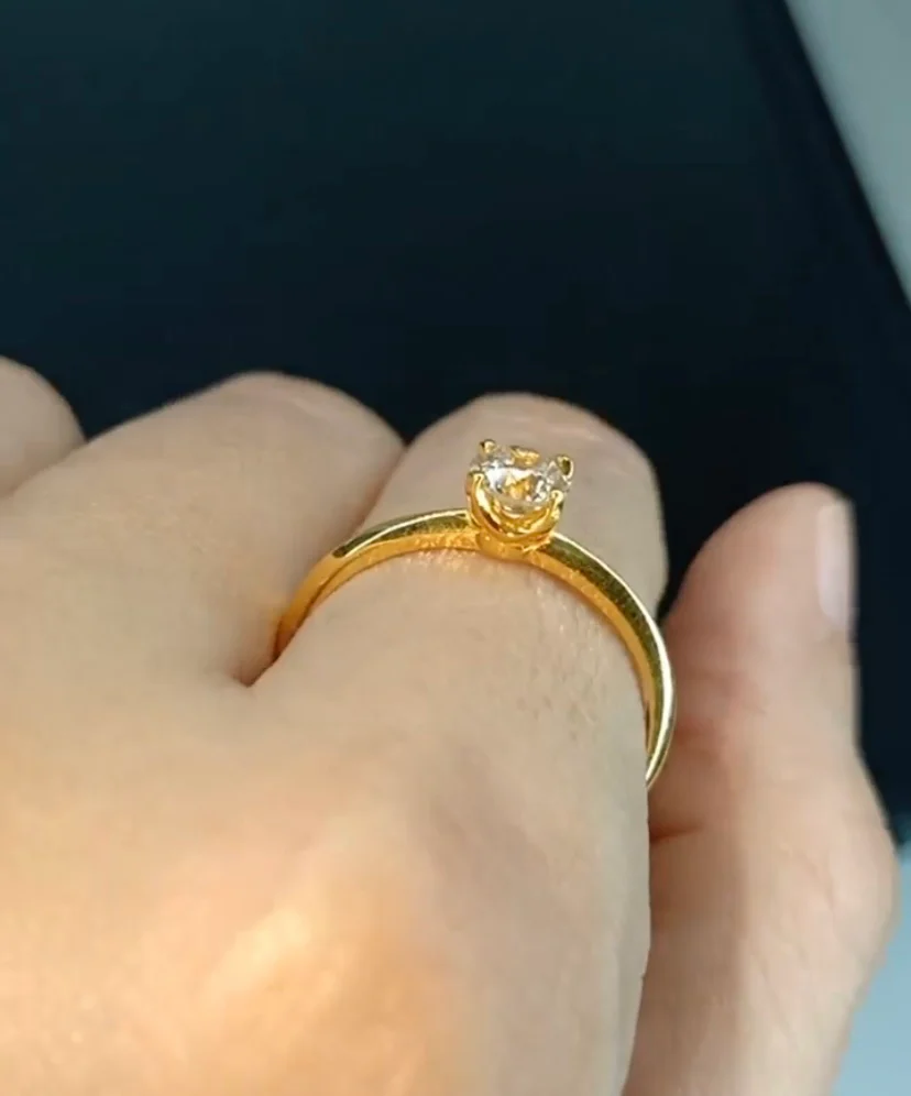 .50ct Diamond Engagement Ring 18K Yellow Gold - Image 2