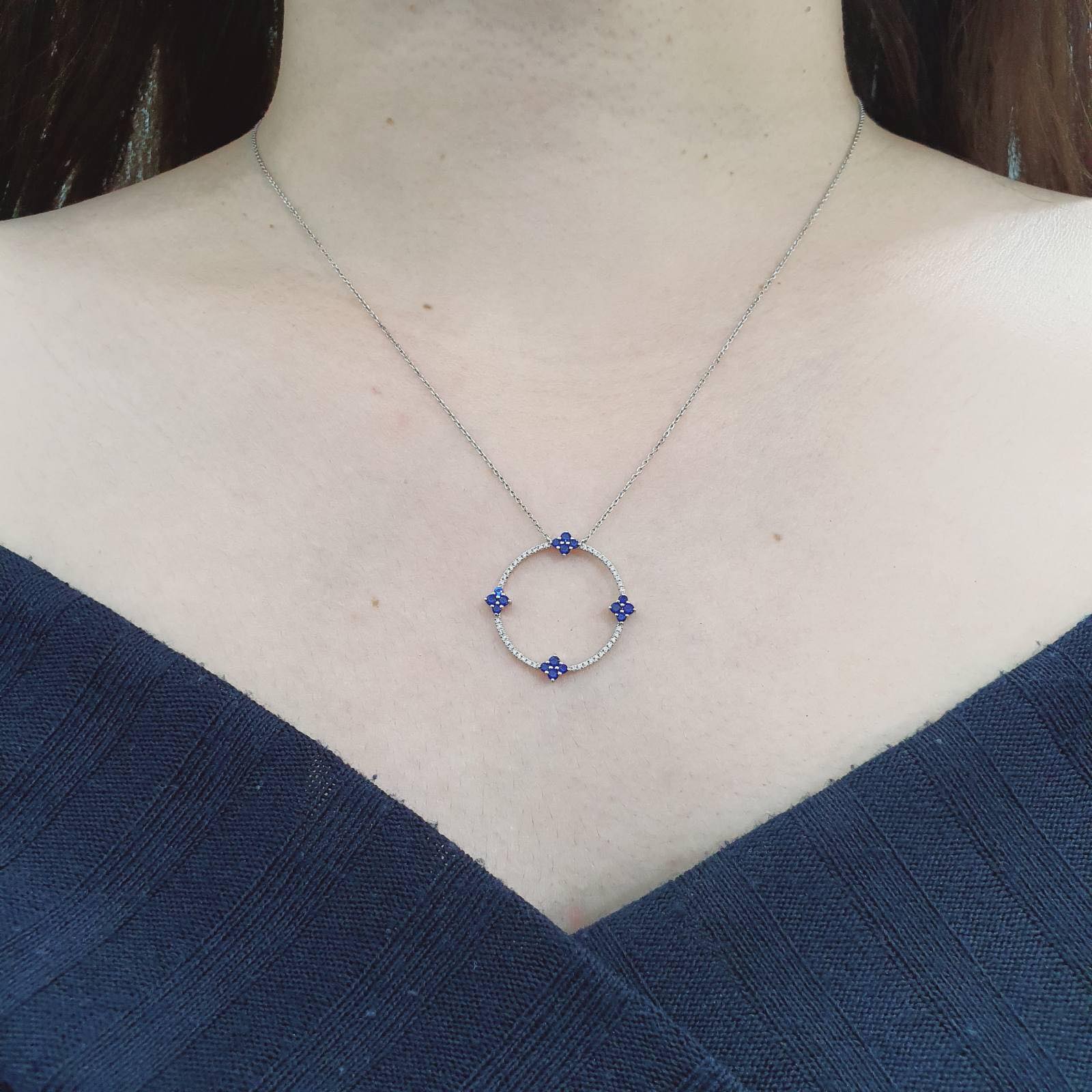 .51ctw Diamond Round Necklace 14K Gold - Image 4