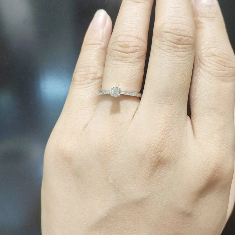 .55ctw Diamond Engagement Ring 14K White Gold - Image 2