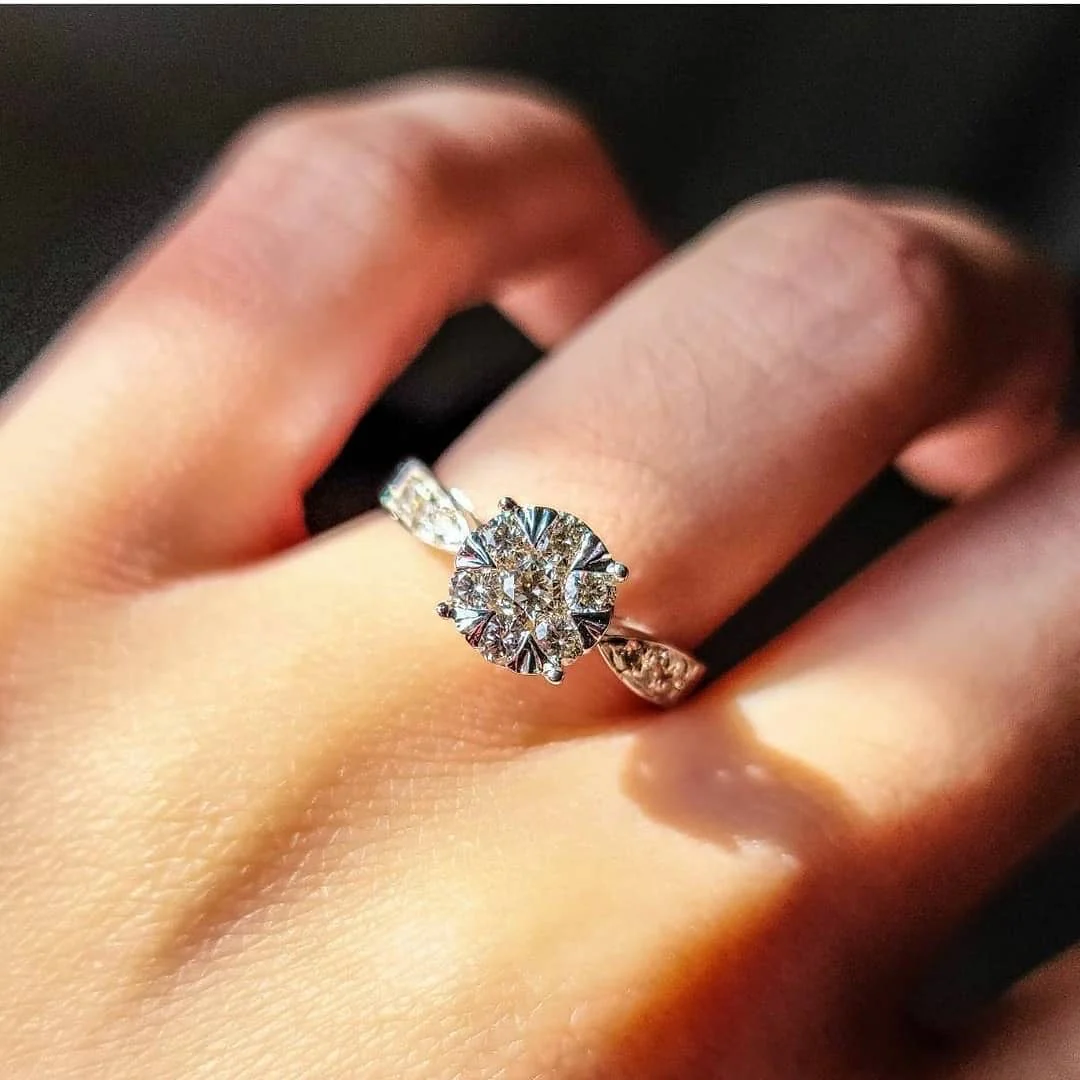.66ctw Diamond Engagement Ring 18K White Gold - Image 4
