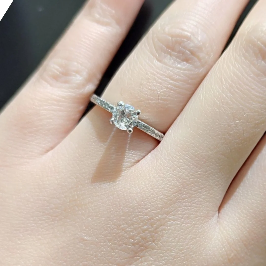 .77ct Diamond Engagement Ring with Paved Band - Image 2