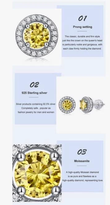 Amethyst Moissanite Jewelry Set 925 Silver - Image 3