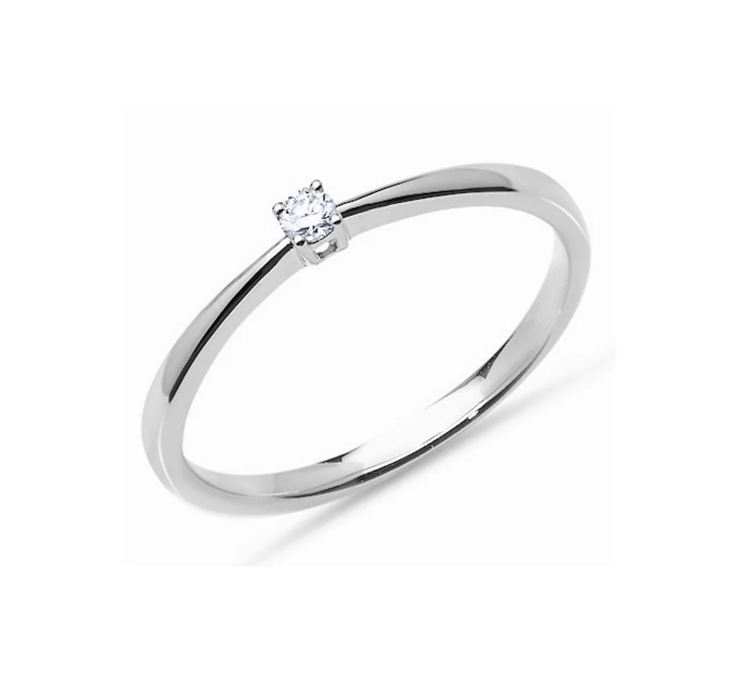 Calista .05ct. Diamond Promise Ring / Engagement Ring 14K Gold - Image 3