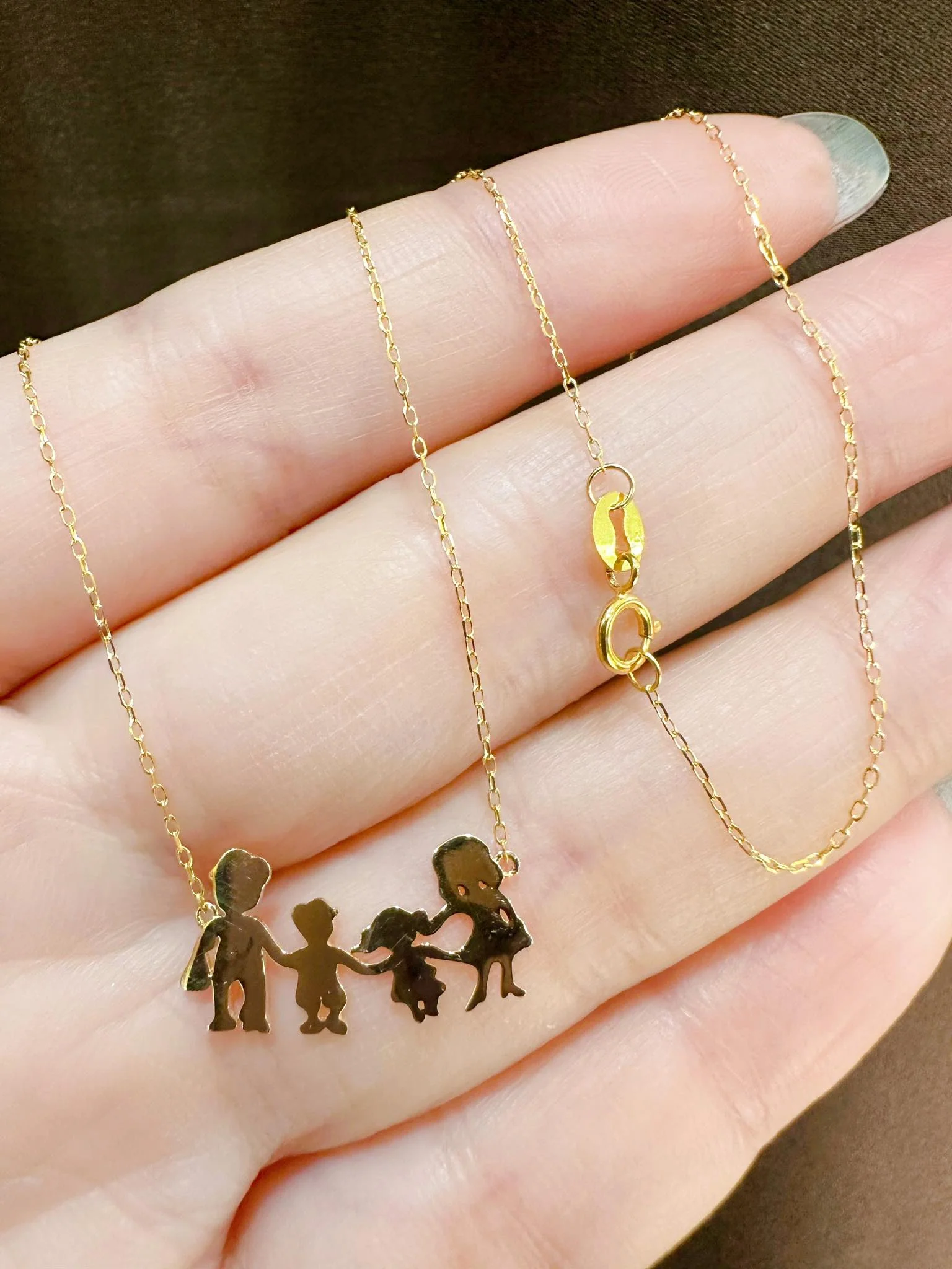 Family Necklace 18K Yellow Gold - Image 3