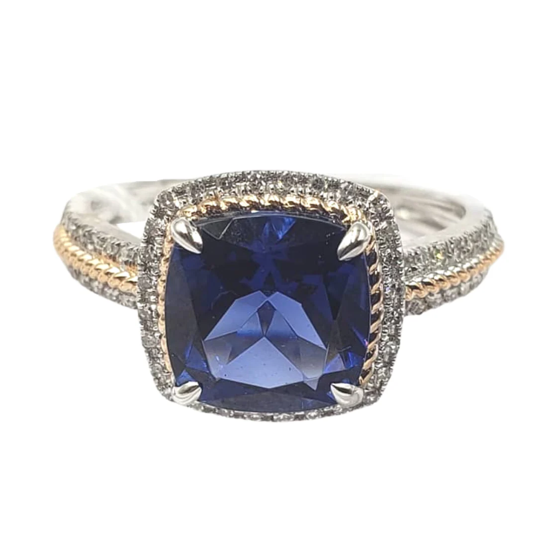 Gemstone Engagement Ring / Women's Ring 14K Gold - Image 4