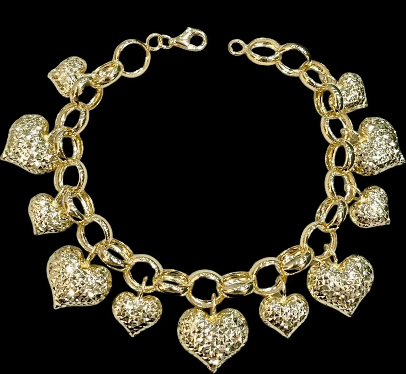 Heart Charm Bracelet 18K Gold - Image 2
