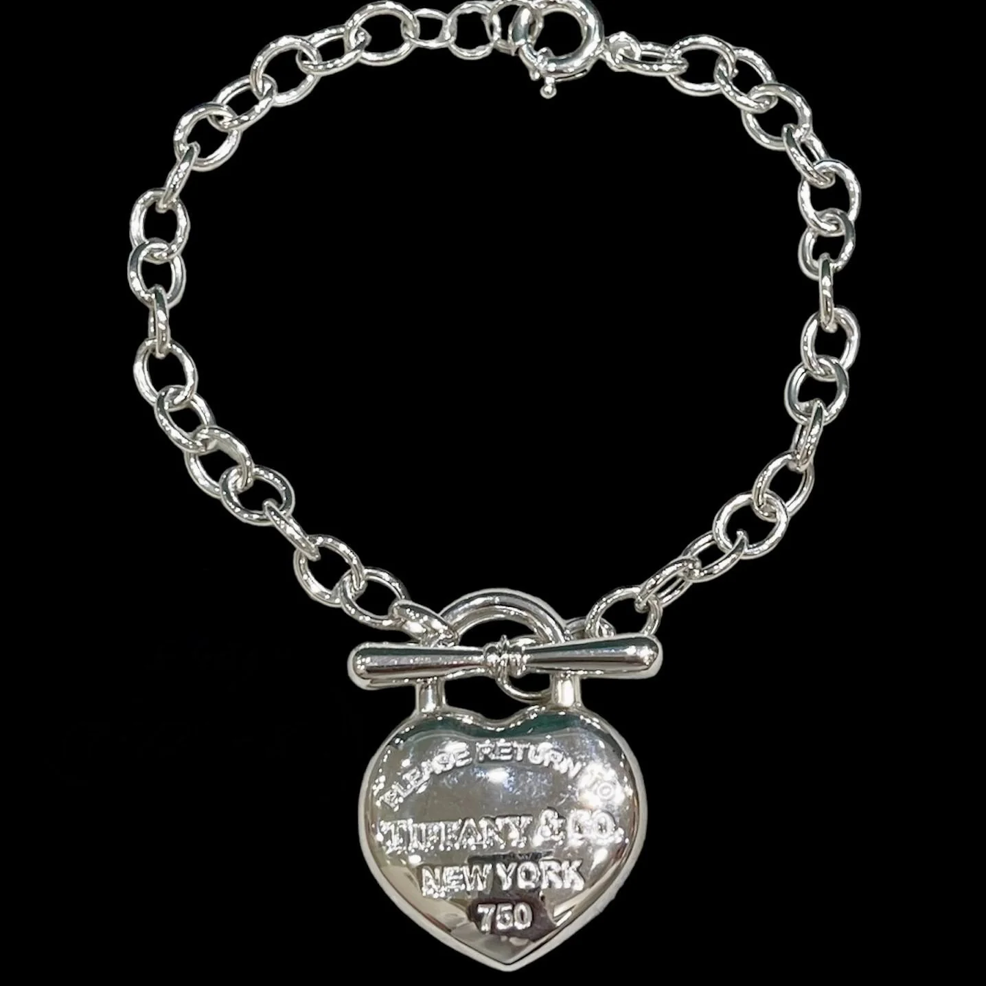 Heart Toggle Bracelet 18K White Gold - Image 2