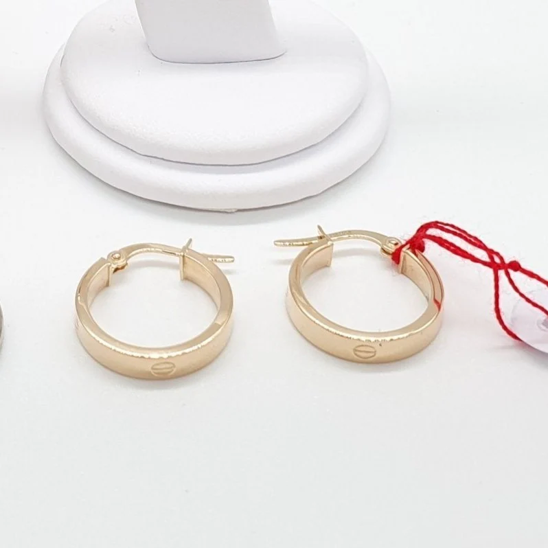 Hoop Earrings 18K Gold - Image 3