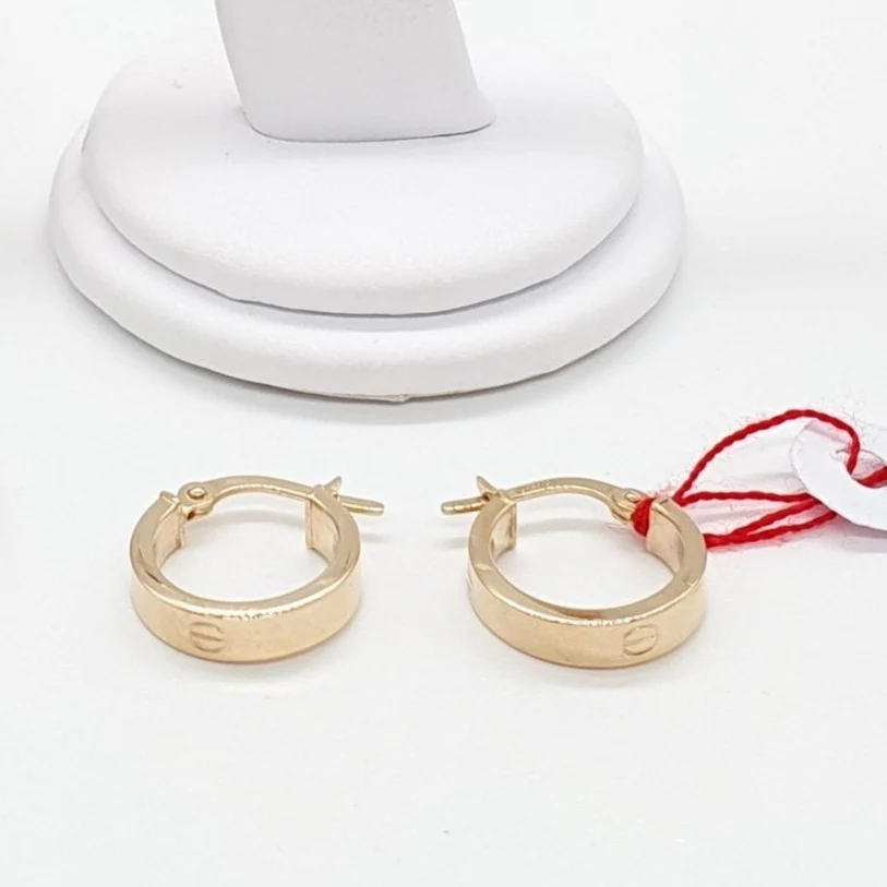 Hoop Earrings 18K Gold - Image 2