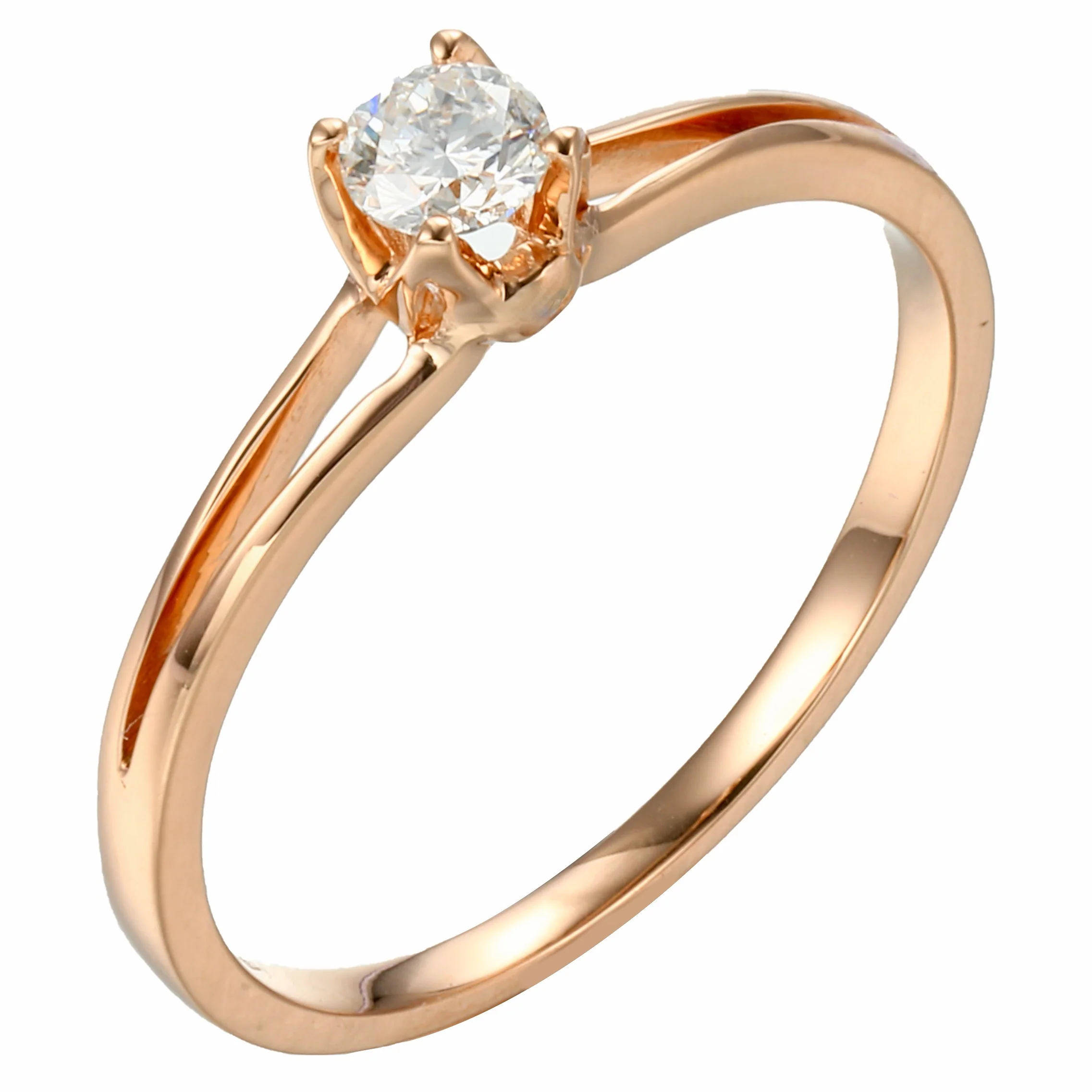 Hoya .20ct. Diamond Engagement Ring Split Shank Band - Image 3