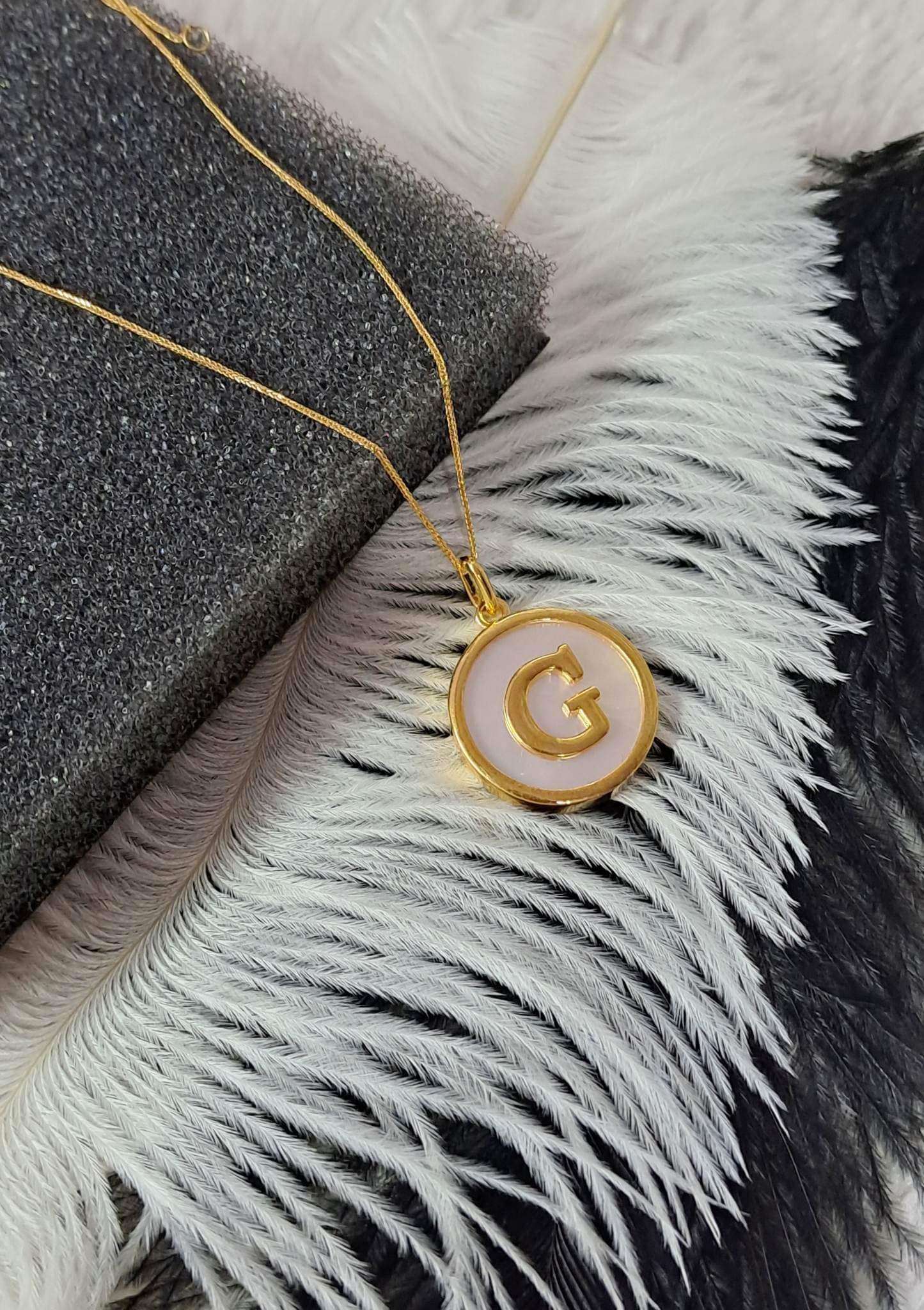 Letter Mother of Pearl Pendant Necklace For Women - Image 10