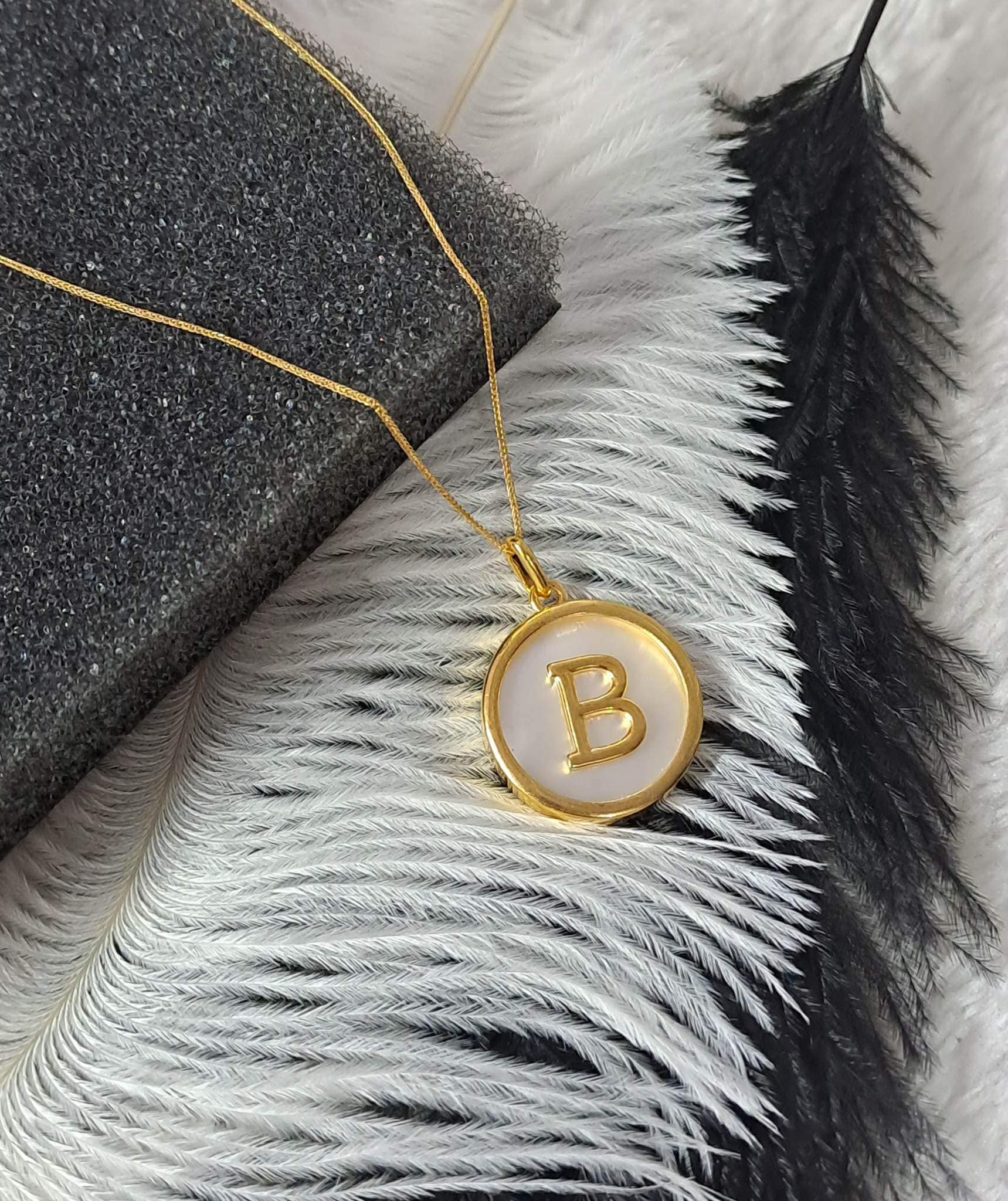 Letter Mother of Pearl Pendant Necklace For Women - Image 13