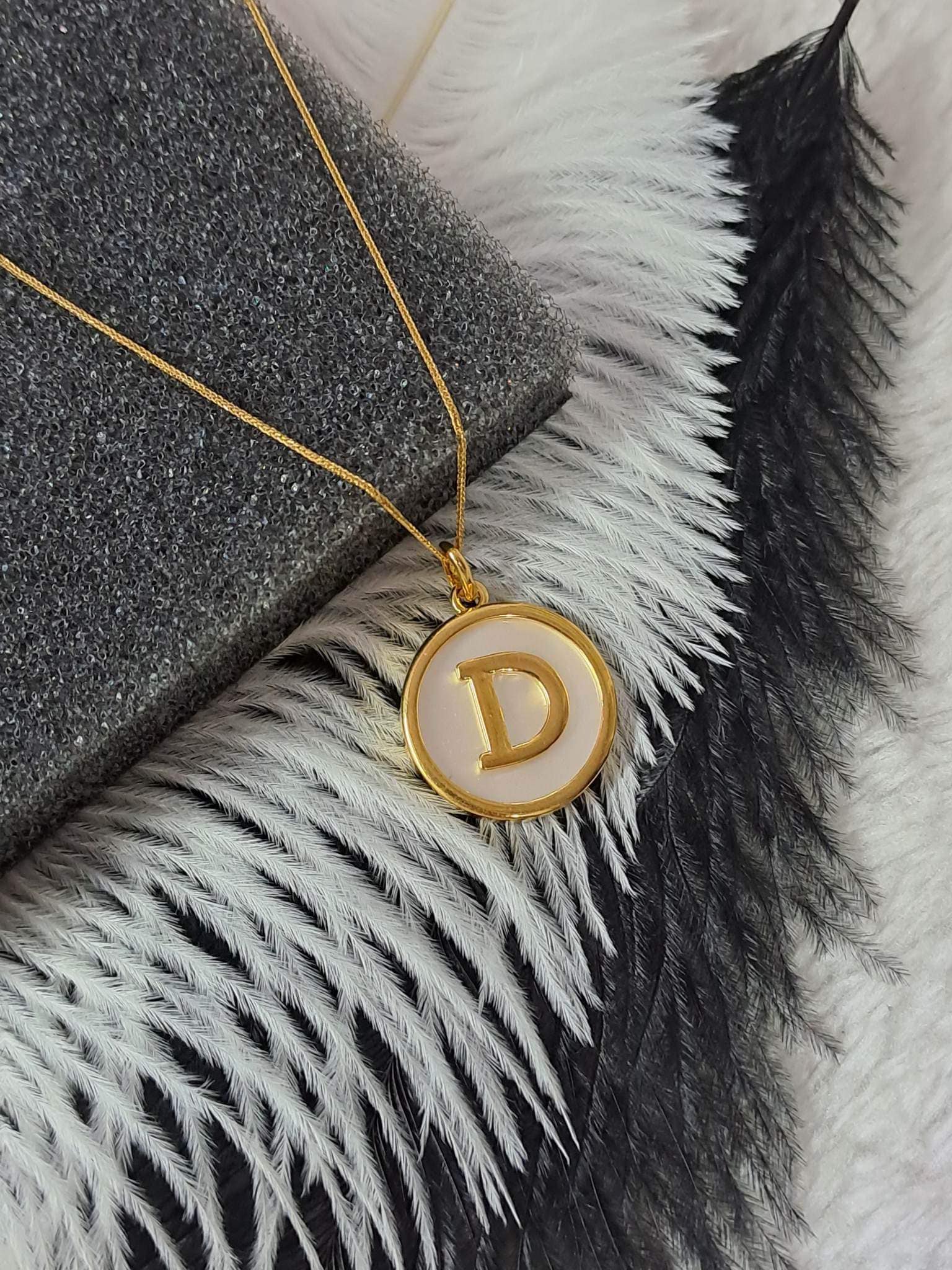 Letter Mother of Pearl Pendant Necklace For Women - Image 14