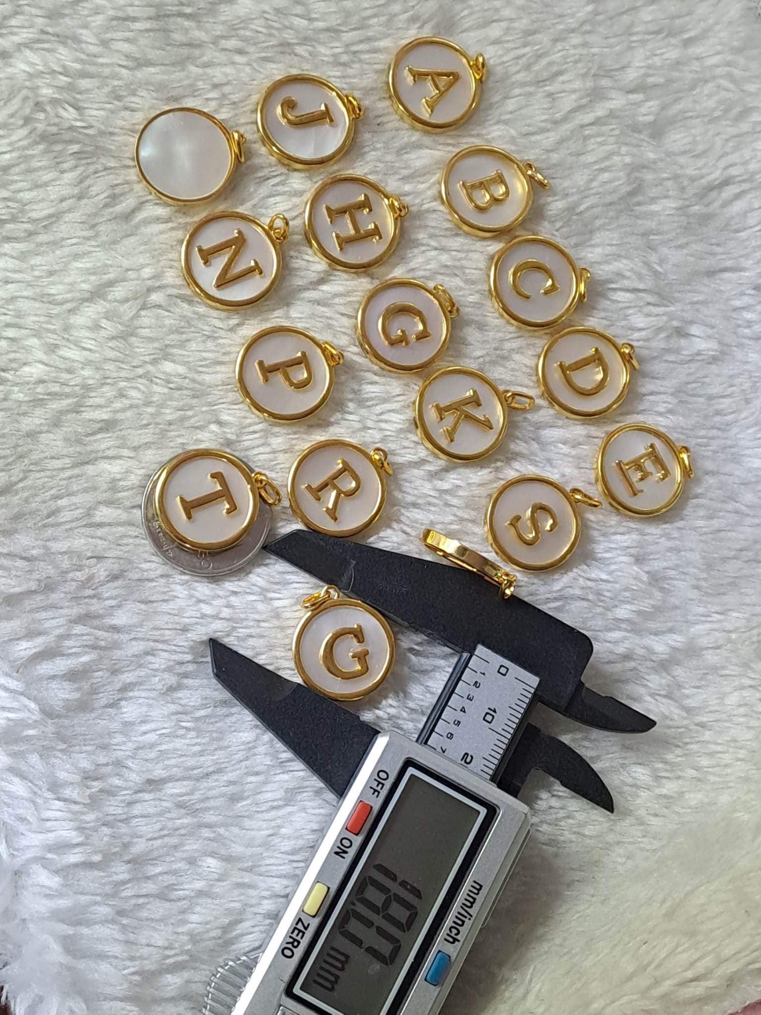 Letter Mother of Pearl Pendant Necklace For Women - Image 3