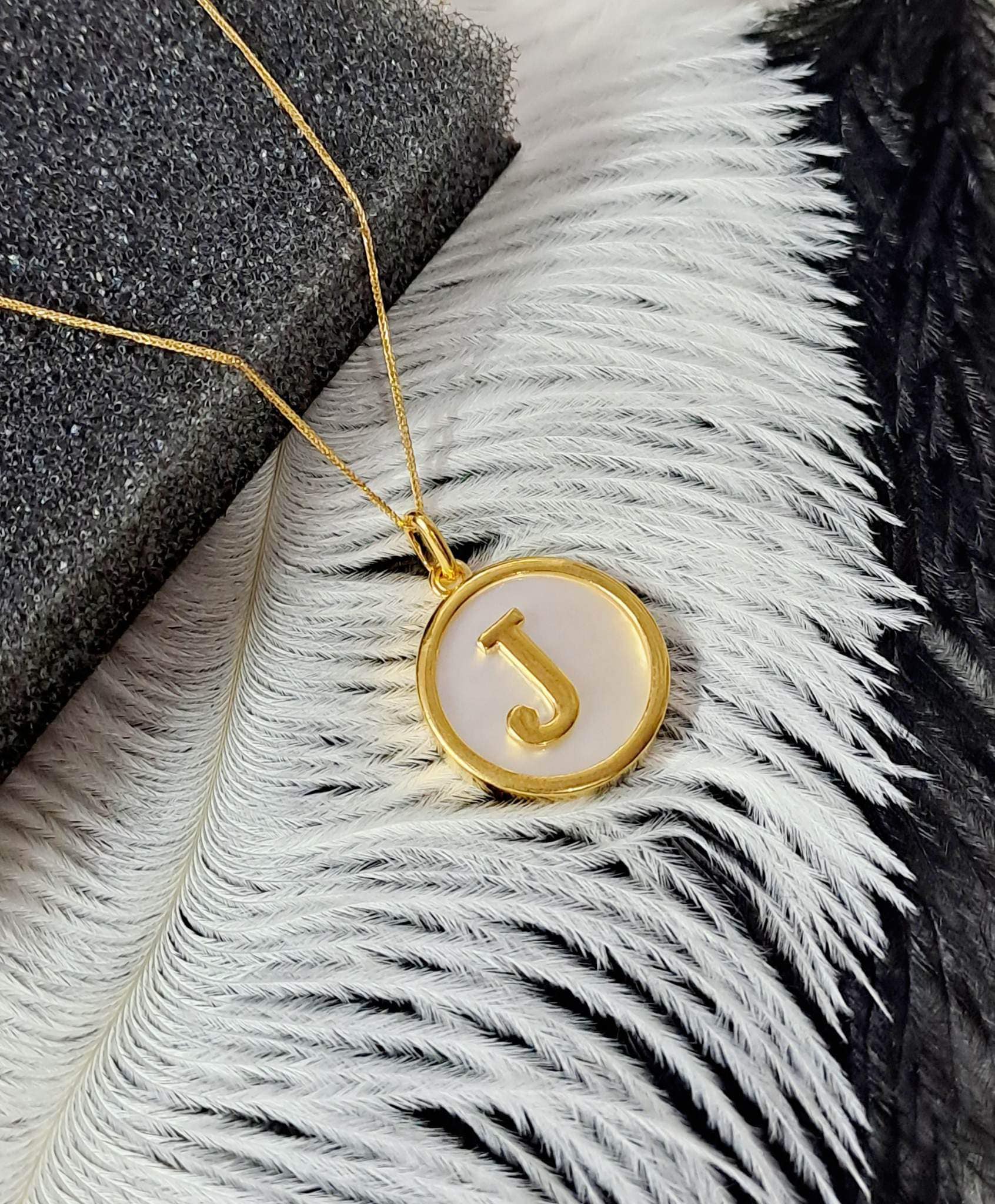 Letter Mother of Pearl Pendant Necklace For Women - Image 4