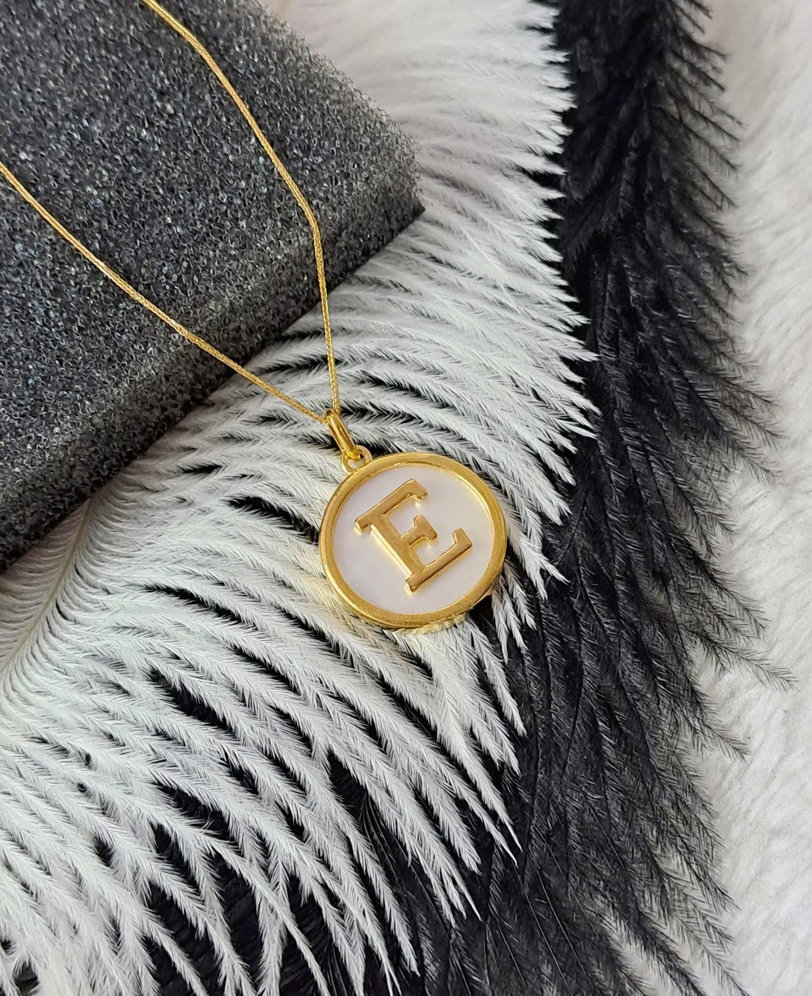 Letter Mother of Pearl Pendant Necklace For Women - Image 7