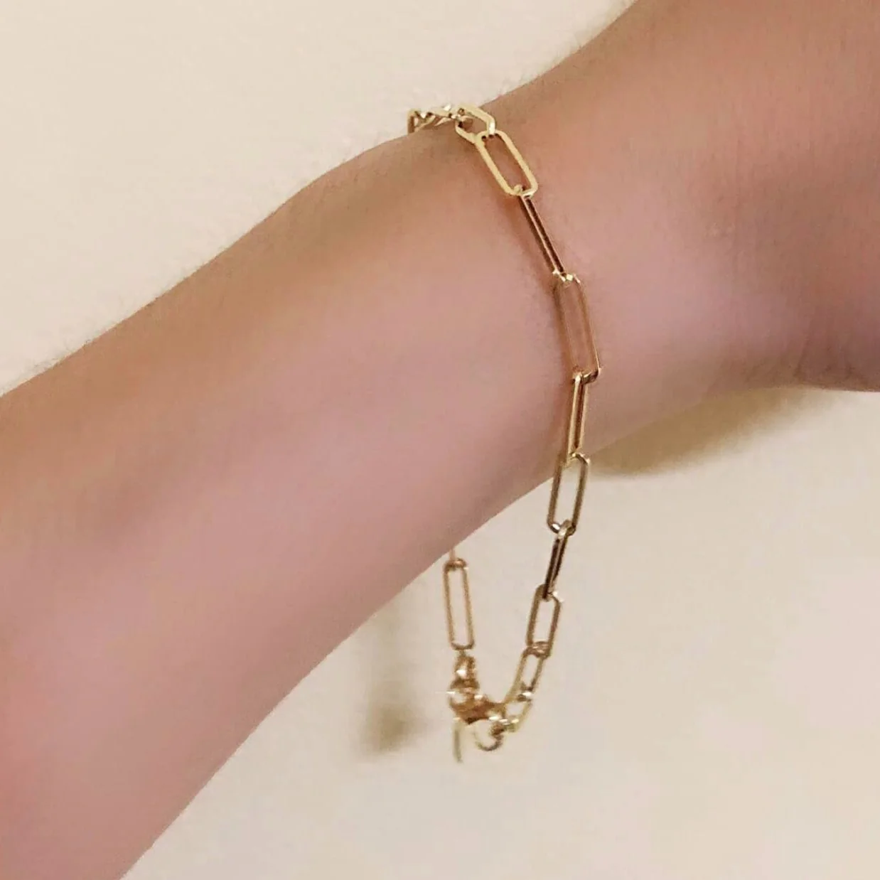 Paperclip Bracelet 18K Gold - Image 3