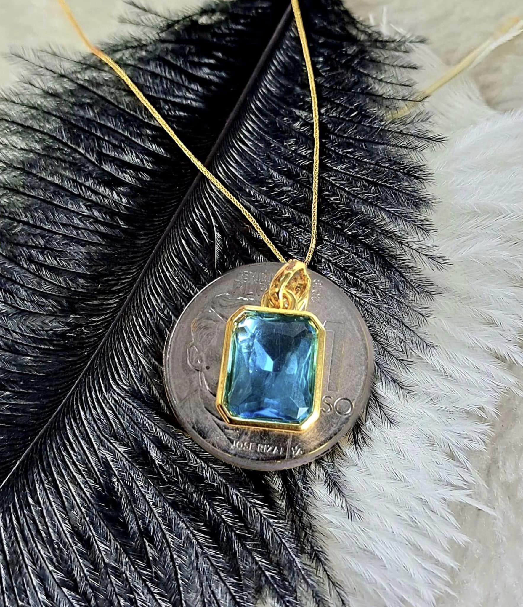 Radiant Birthstone Necklace 18K Gold - Image 4