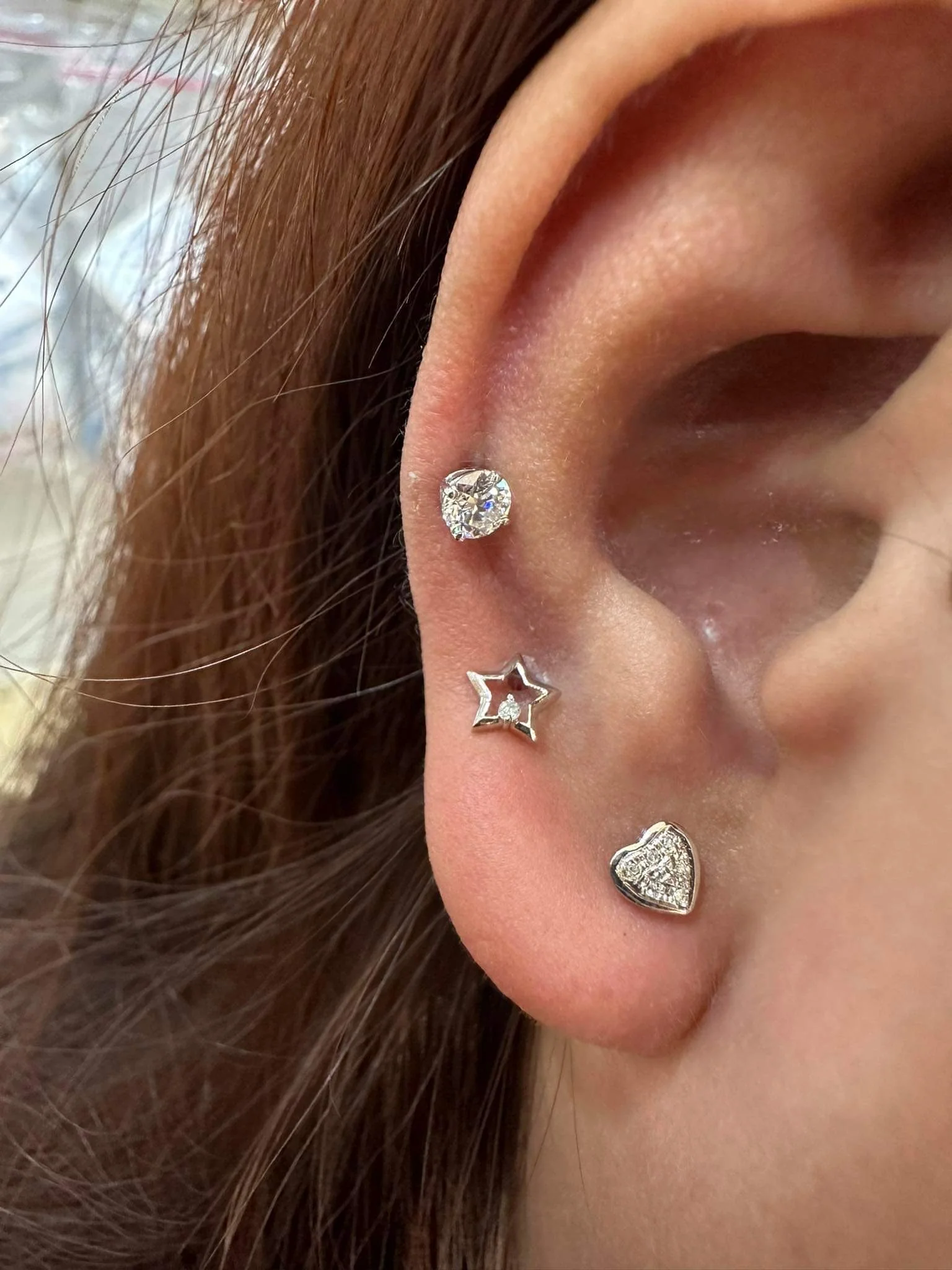 Radiant Heart Diamond Earrings - Image 4