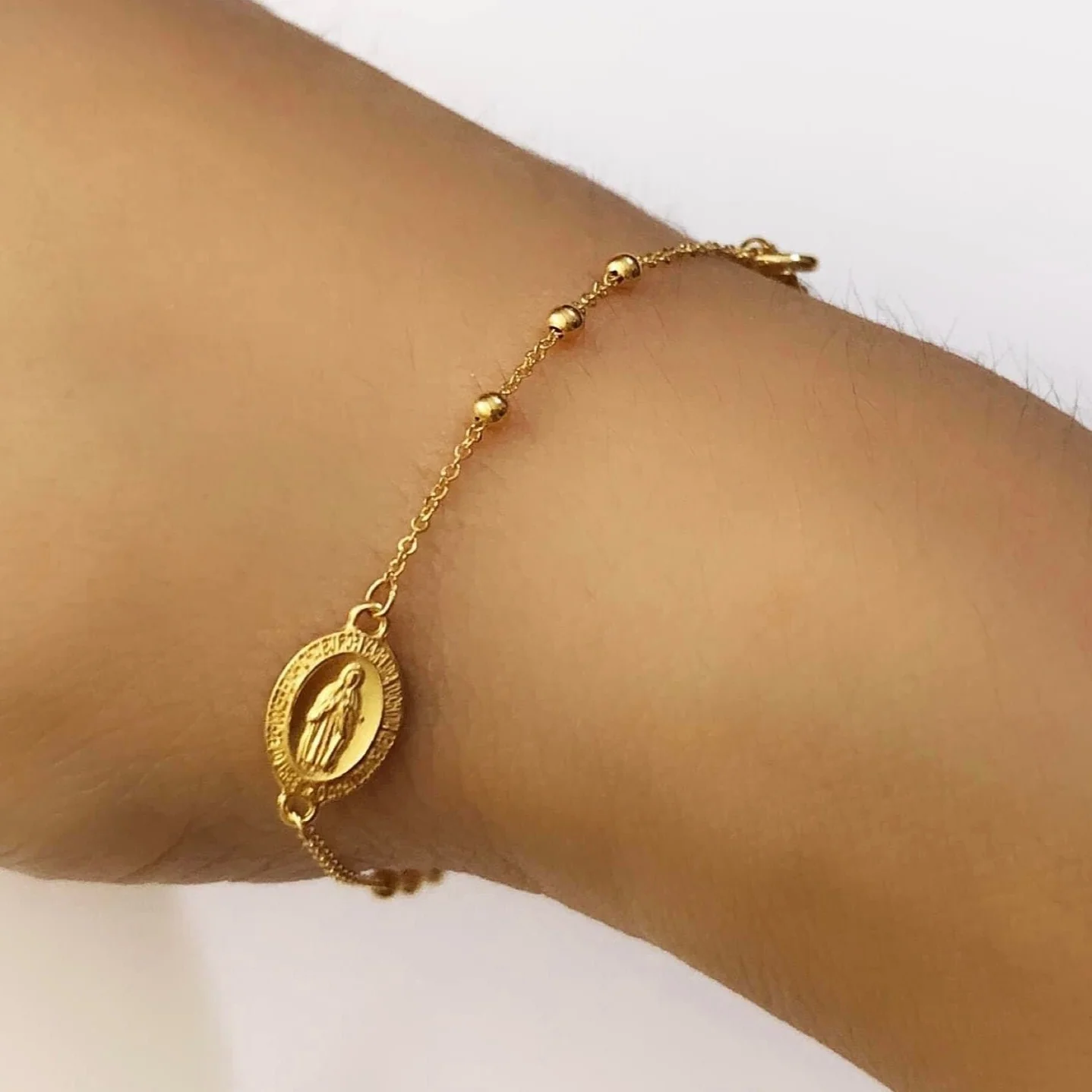 Rosary Bracelet 18K Gold - Image 3
