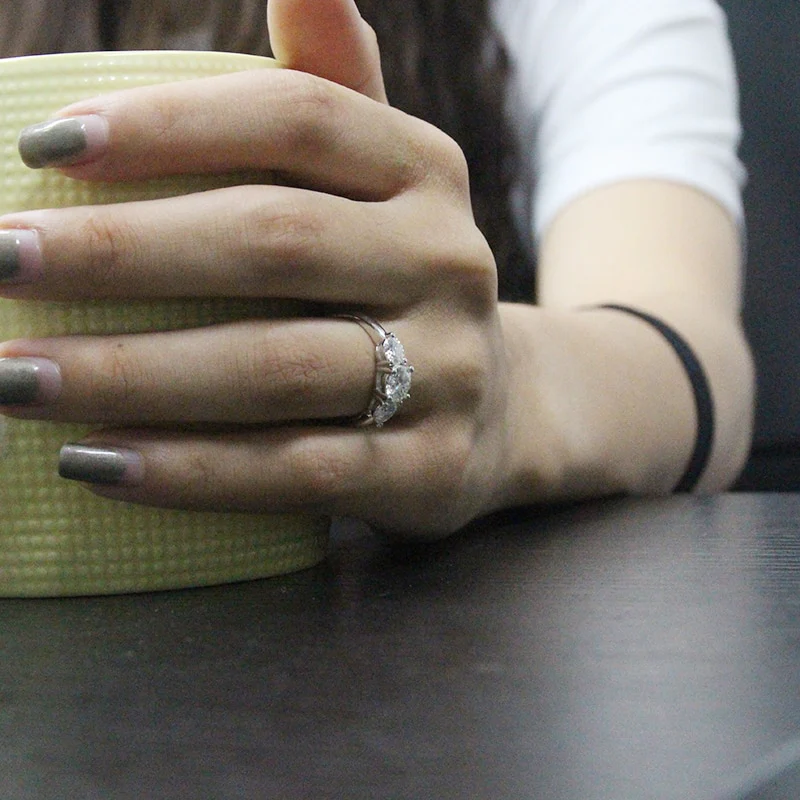 Three-Stone Engagement Ring/Women's Ring - Image 6