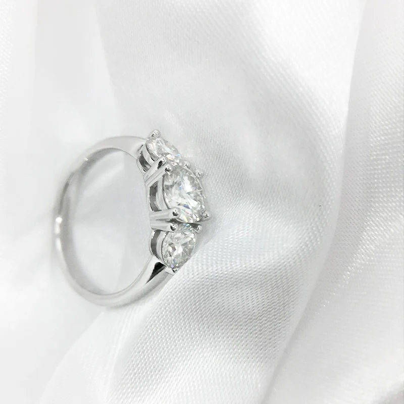 Three-Stone Engagement Ring/Women's Ring - Image 8