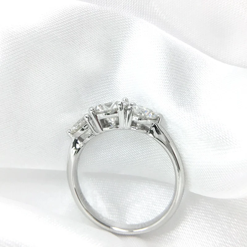 Three-Stone Engagement Ring/Women's Ring - Image 9