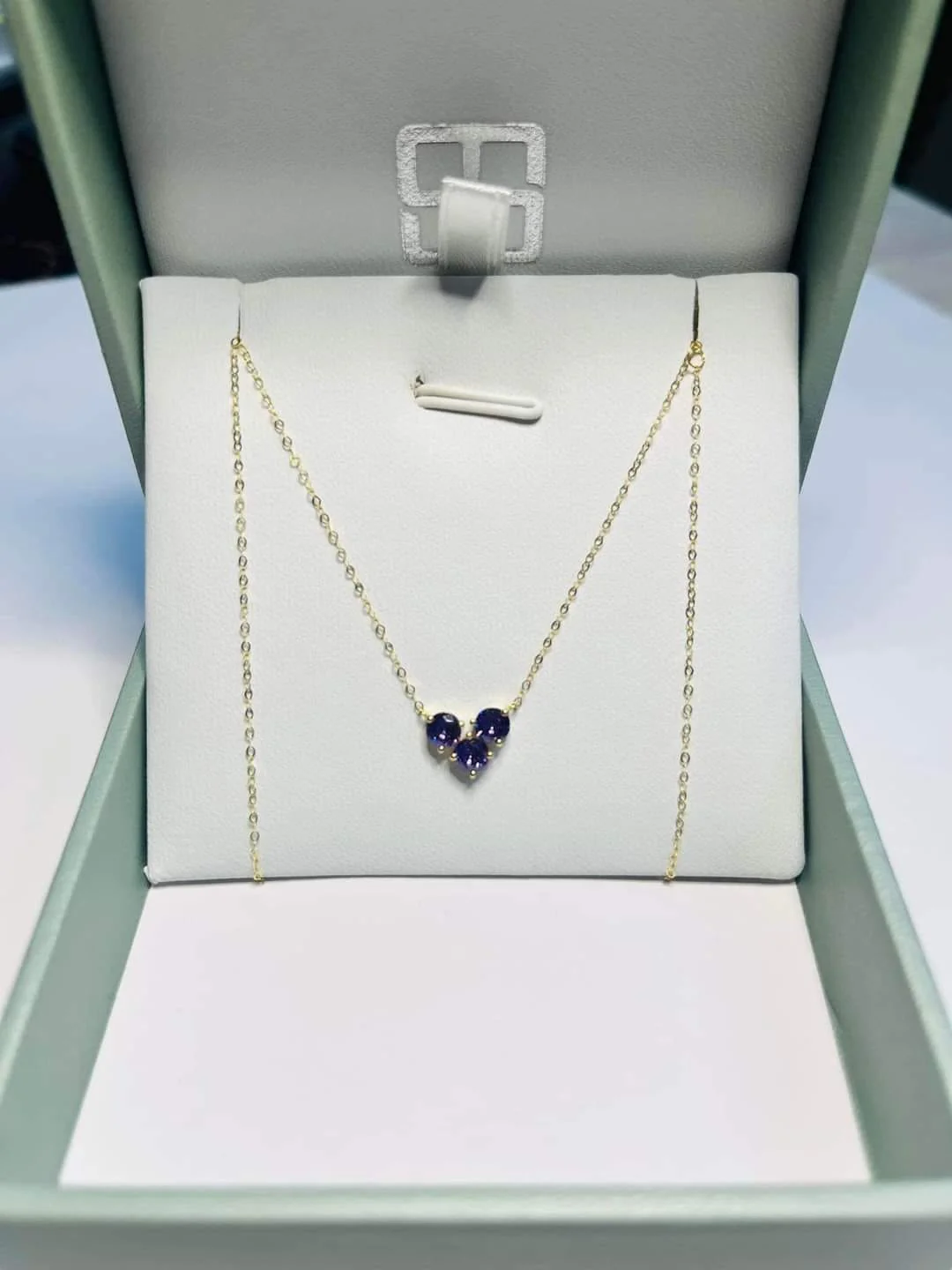Triple Birthstone Necklace 18K - January to December - Image 10
