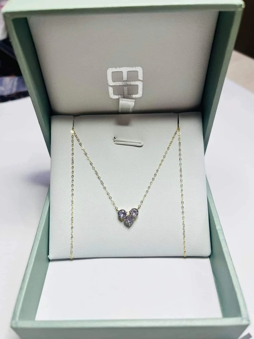 Triple Birthstone Necklace 18K - January to December - Image 11