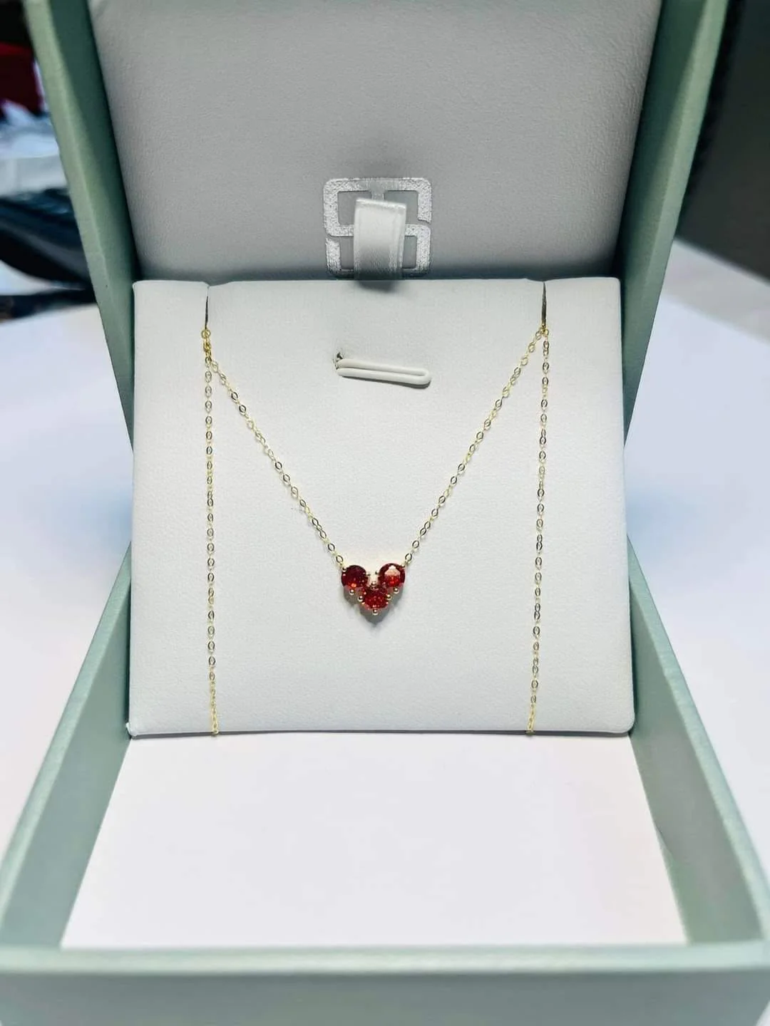 Triple Birthstone Necklace 18K - January to December - Image 5