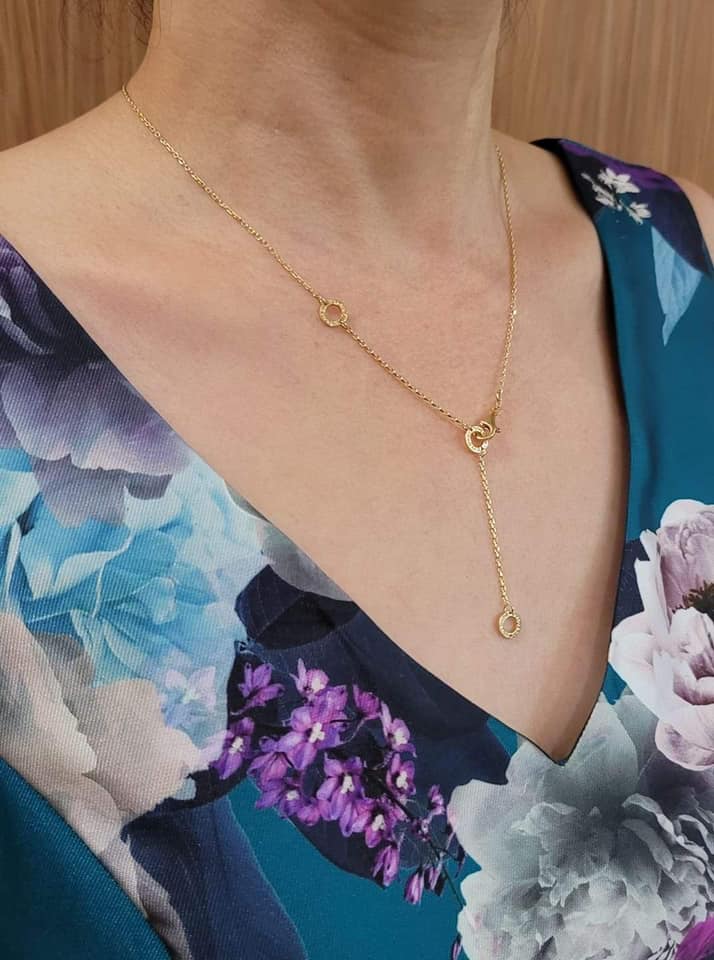 Versatile Drop Necklace 18K Gold - Image 4