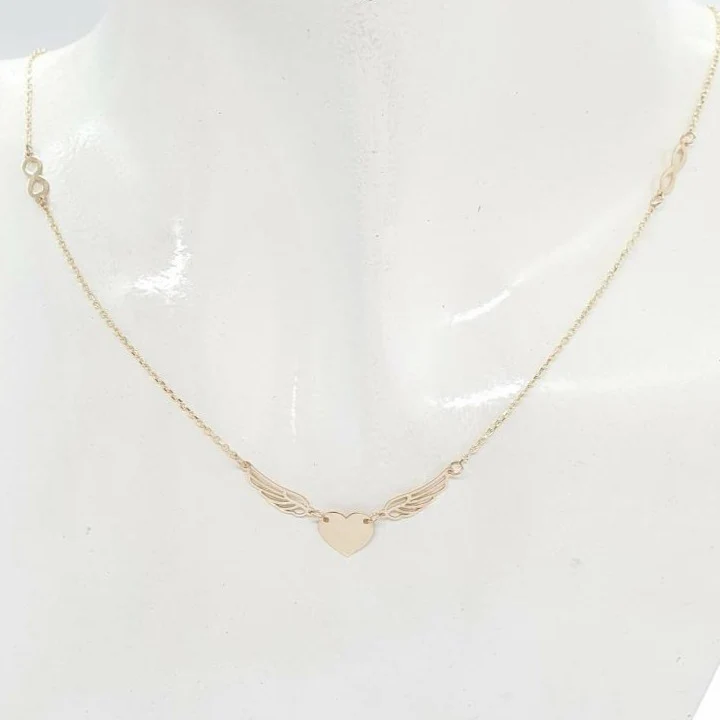 Heart Angel Necklace 18K Gold